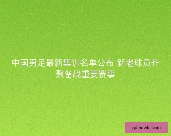 中国男足最新集训名单公布 新老球员齐聚备战重要赛事