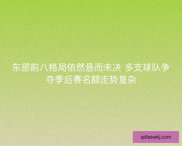 东部前八格局依然悬而未决 多支球队争夺季后赛名额走势复杂 东部前八格局依然悬而未决 多支球队争夺季后赛名额走势复杂